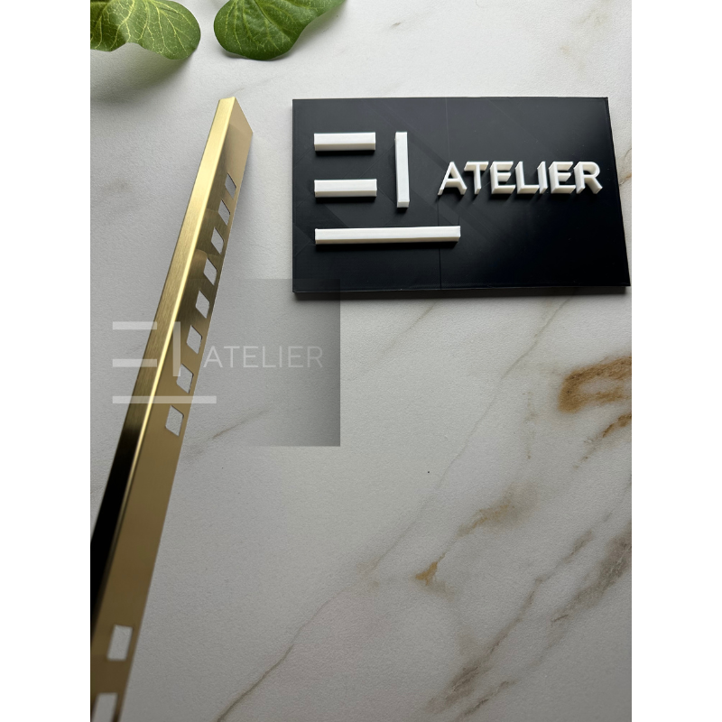 Profil Colt Exterior Inox Auriu Mat 10mm x 2700mm - EL Atelier