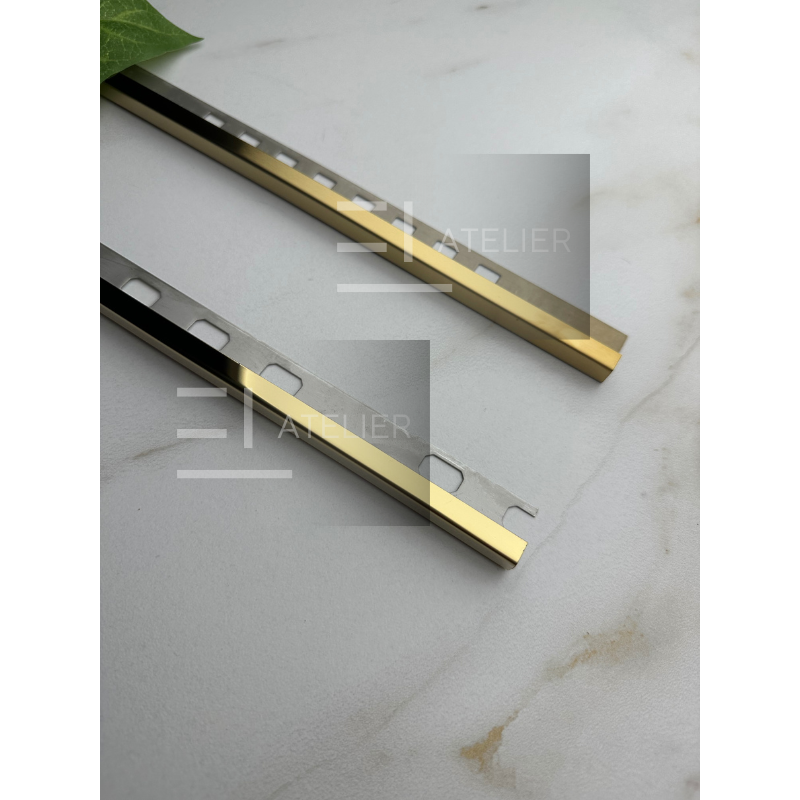 Profil Colt Exterior Inox Auriu Mat 10mm x 2700mm - EL Atelier