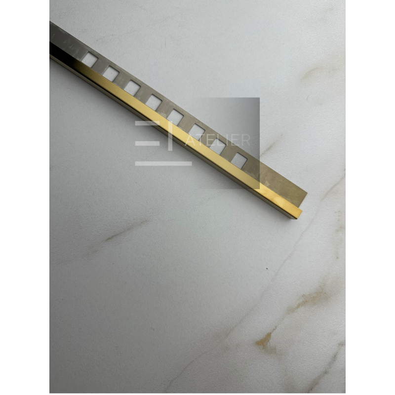 Profil Colt Exterior Inox Auriu Mat 10mm x 2700mm - EL Atelier