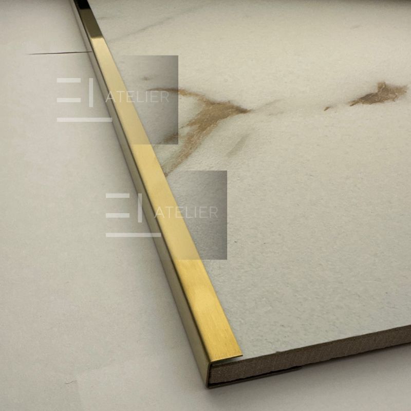 Profil Colt Exterior Inox Auriu Mat 10mm x 2700mm - EL Atelier