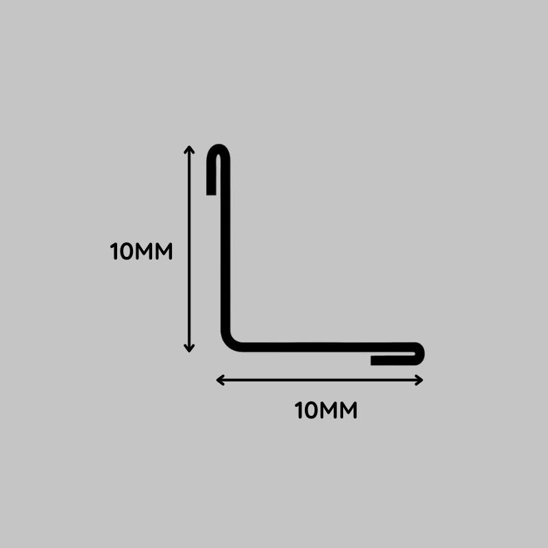 Profil L finisaj interior inox argintiu periat mat 10x10
