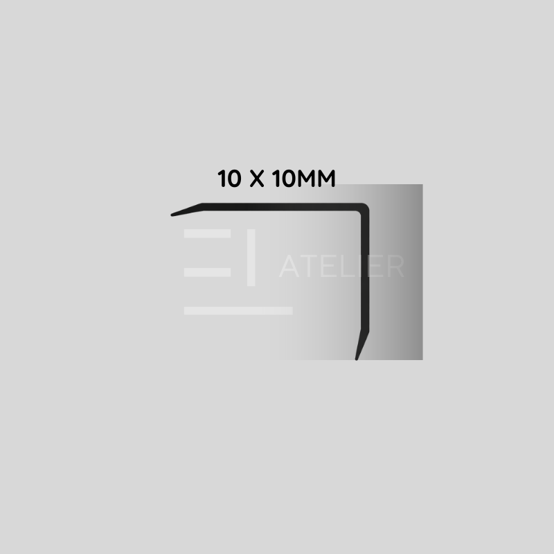 Profil L Teșit Inox Auriu Lucios 10x10mm x 2700mm - EL Atelier