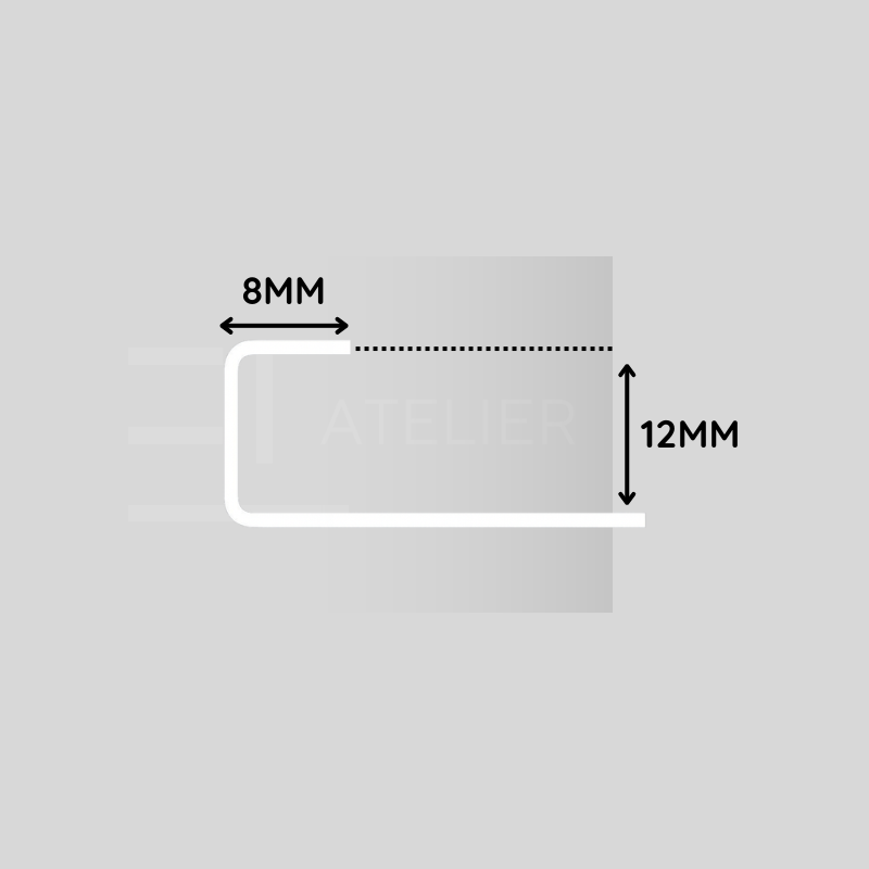 Profil Colt Exterior Inox Auriu Mat 12mm x 2700mm - EL Atelier