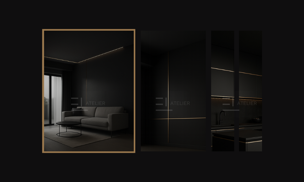 Profile decorative din inox aurii EL Atelier