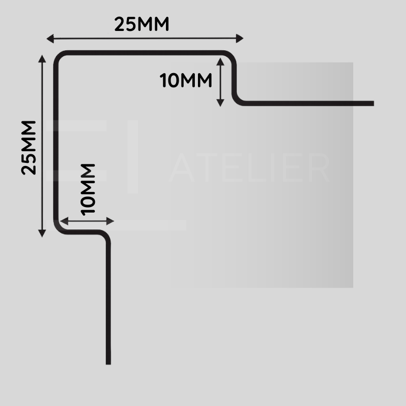 schita profil l inox gresie elatelier