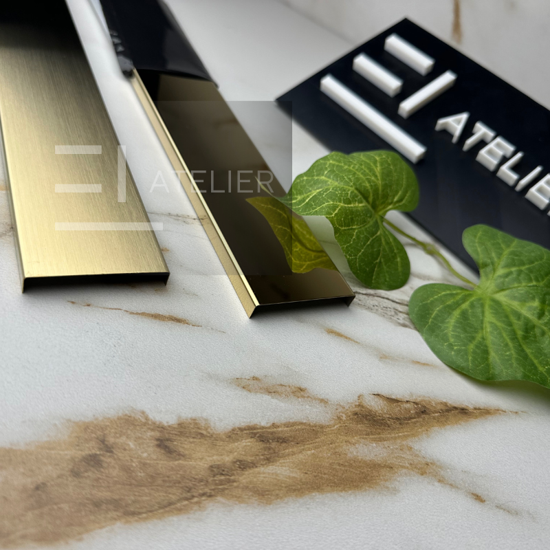 Profil U Inox Auriu Mat 50mm x 2700mm - EL Atelier