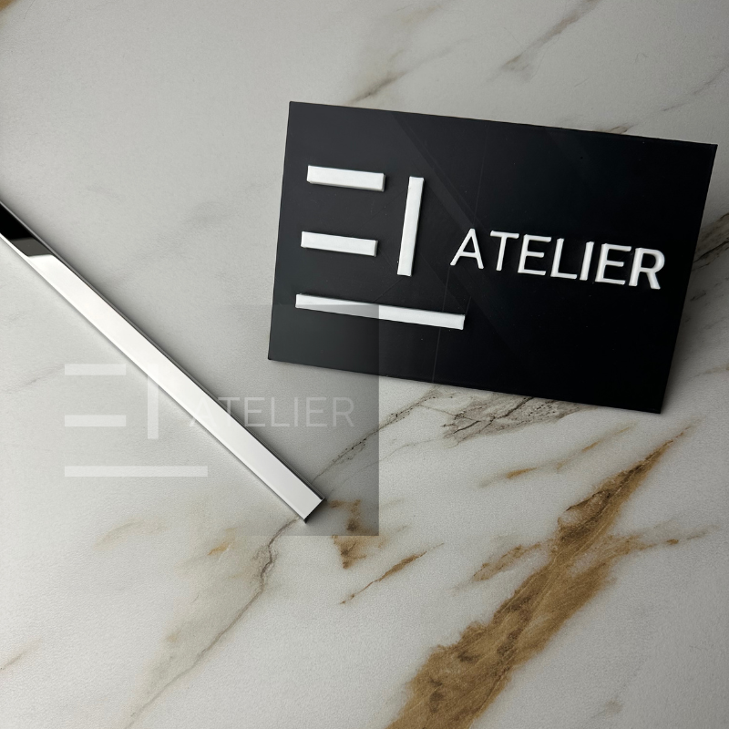 Profil decorativ U inox argintiu lucios montaj pereți pardoseli 15mm