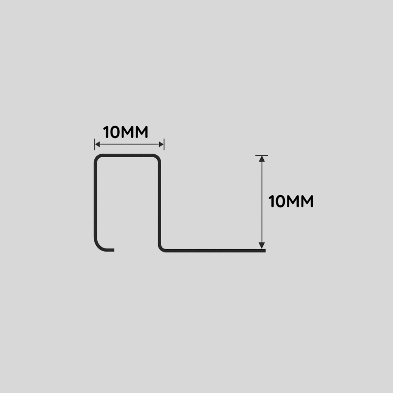 Profil Colt Patrat Inox Auriu