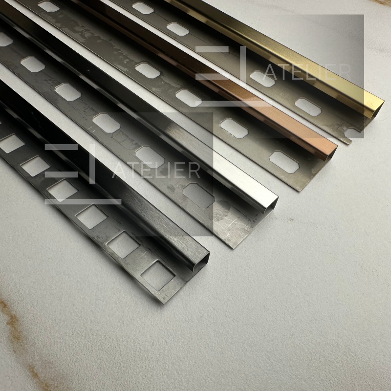 Profil Colt Exterior Semi-Patrat Inox Negru Mat 10mm x 2700mm - EL Atelier
