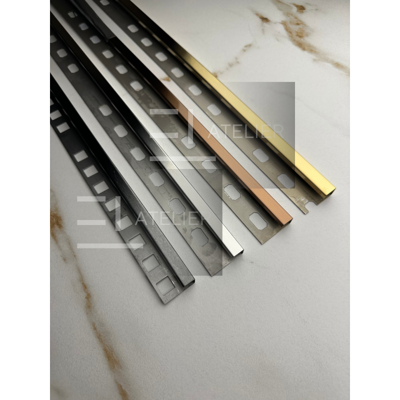 Profil Colt Exterior Semi-Patrat Inox Negru Mat 10mm x 2700mm - EL Atelier