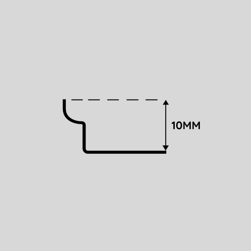 Profil interior faianță inox auriu mat 10mm finisaj premium design modern