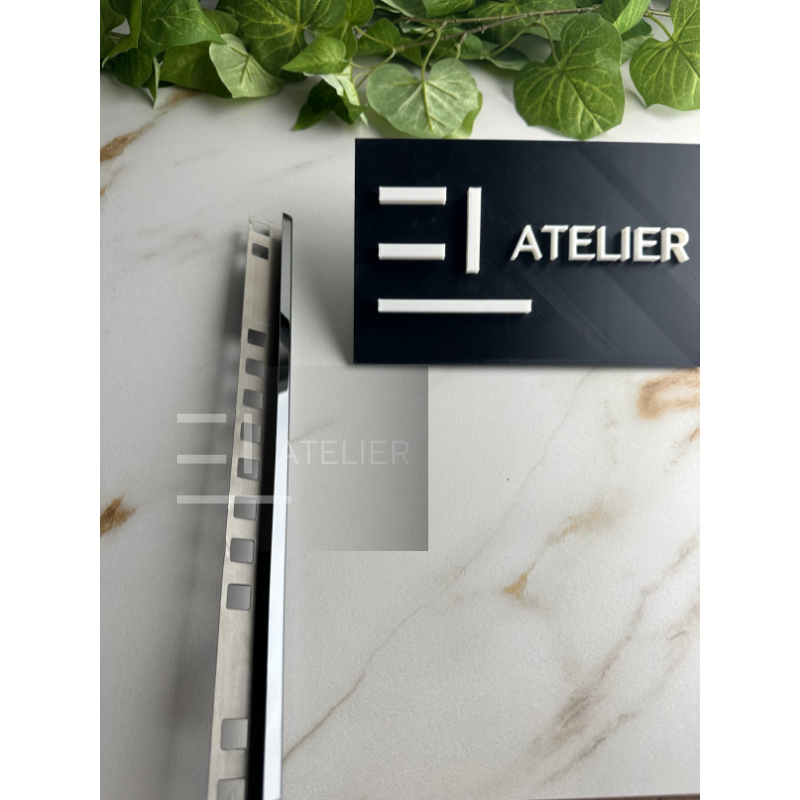 Profil Colt Exterior Inox Argintiu Lucios 10mm x 2700mm - EL Atelier