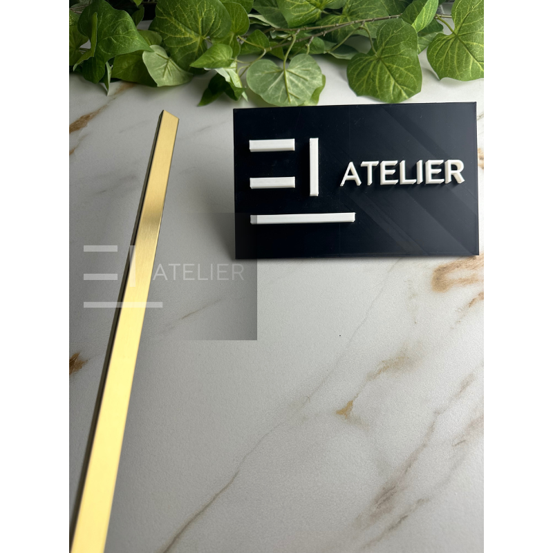 Profil U Inox Auriu Mat 15mm x 2700mm - EL Atelier