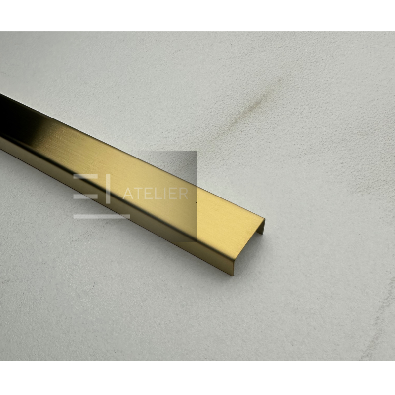 Profil U Inox Auriu Mat 15mm x 2700mm - EL Atelier
