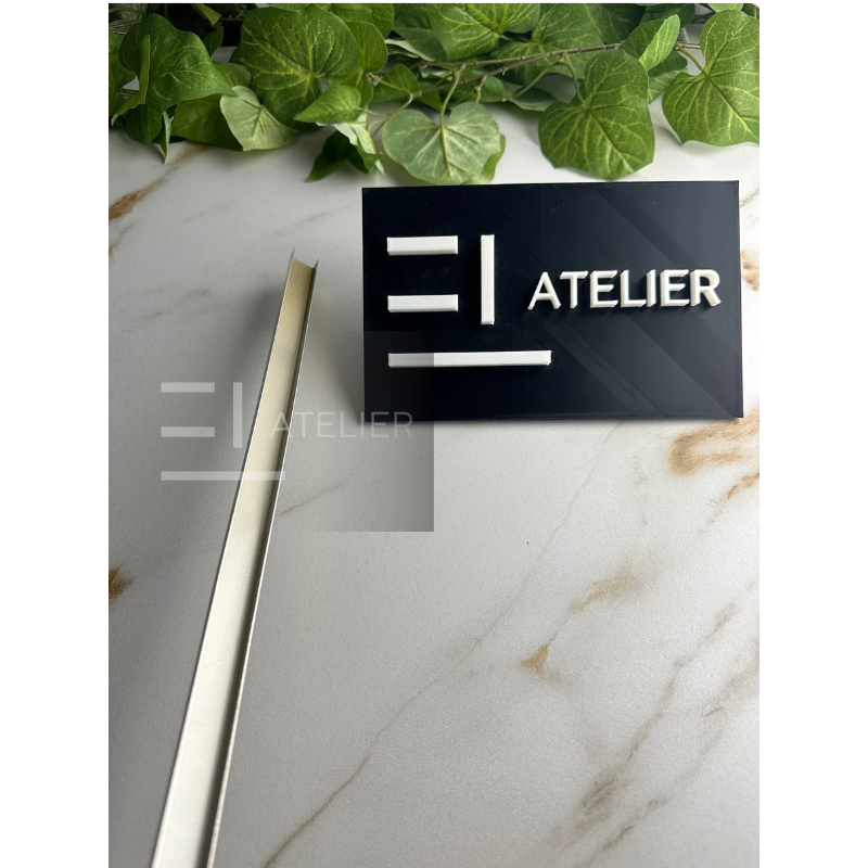 Profil U Inox Auriu Mat 15mm x 2700mm - EL Atelier