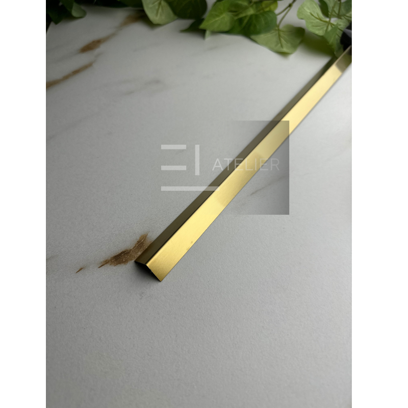 Profil L Inox Auriu Mat 15x15mm x 2700mm - EL Atelier