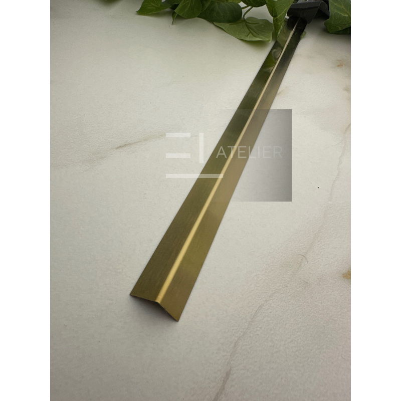 Profil L Inox Auriu Mat 15x15mm x 2700mm - EL Atelier