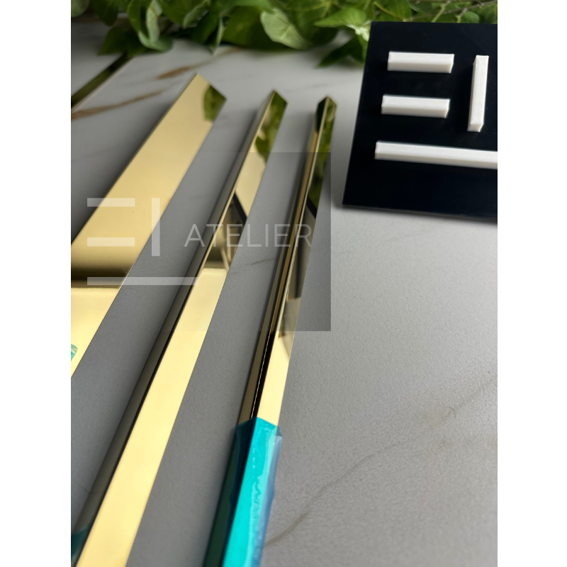 Profil L Inox Auriu Lucios 30x30mm x 2700mm - EL Atelier