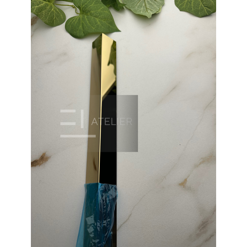 Profil L Inox Auriu Lucios 30x30mm x 2700mm - EL Atelier