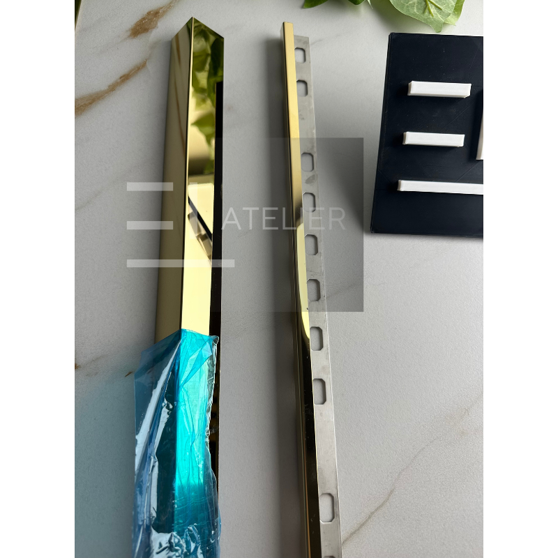 Profil L Inox Auriu Lucios 30x30mm x 2700mm - EL Atelier