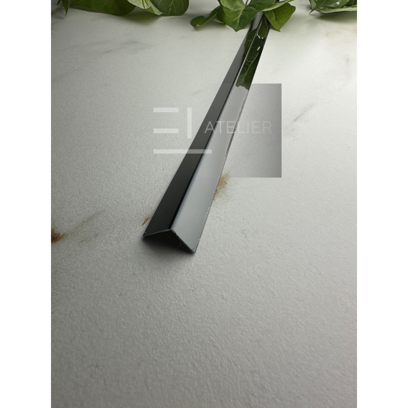 Profil L Inox Negru Lucios 15x15mm x 2700mm - EL Atelier