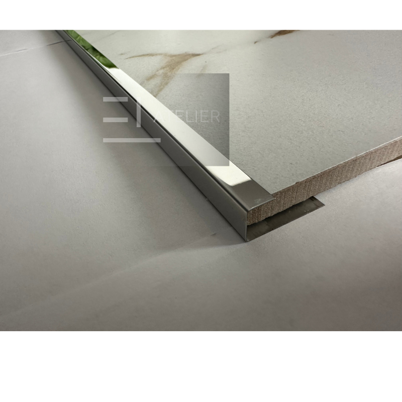 Profil Colt Exterior Inox Argintiu Lucios 10mm x 2700mm - EL Atelier