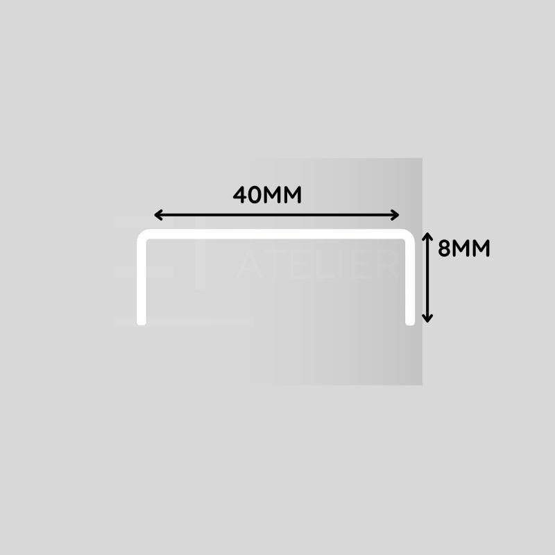 Profil U inox auriu 40mm