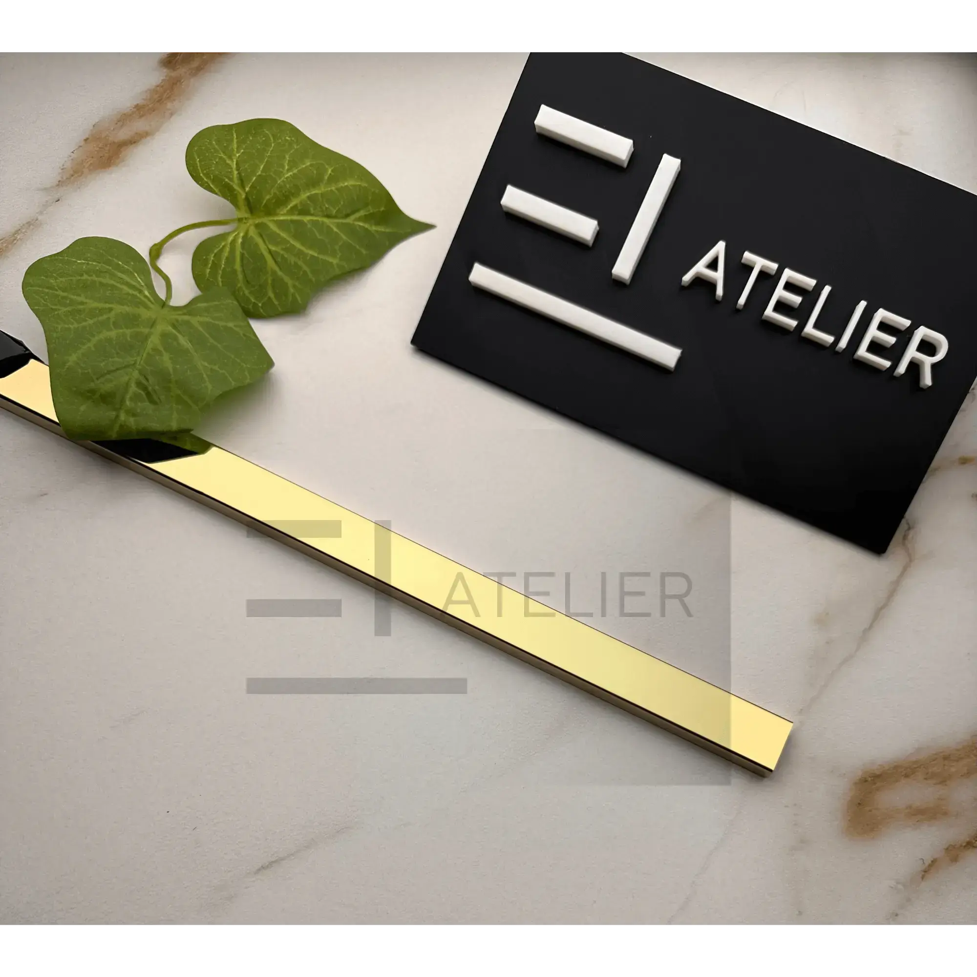 Profil Inox U Auriu Lucios EL Atelier 15mm