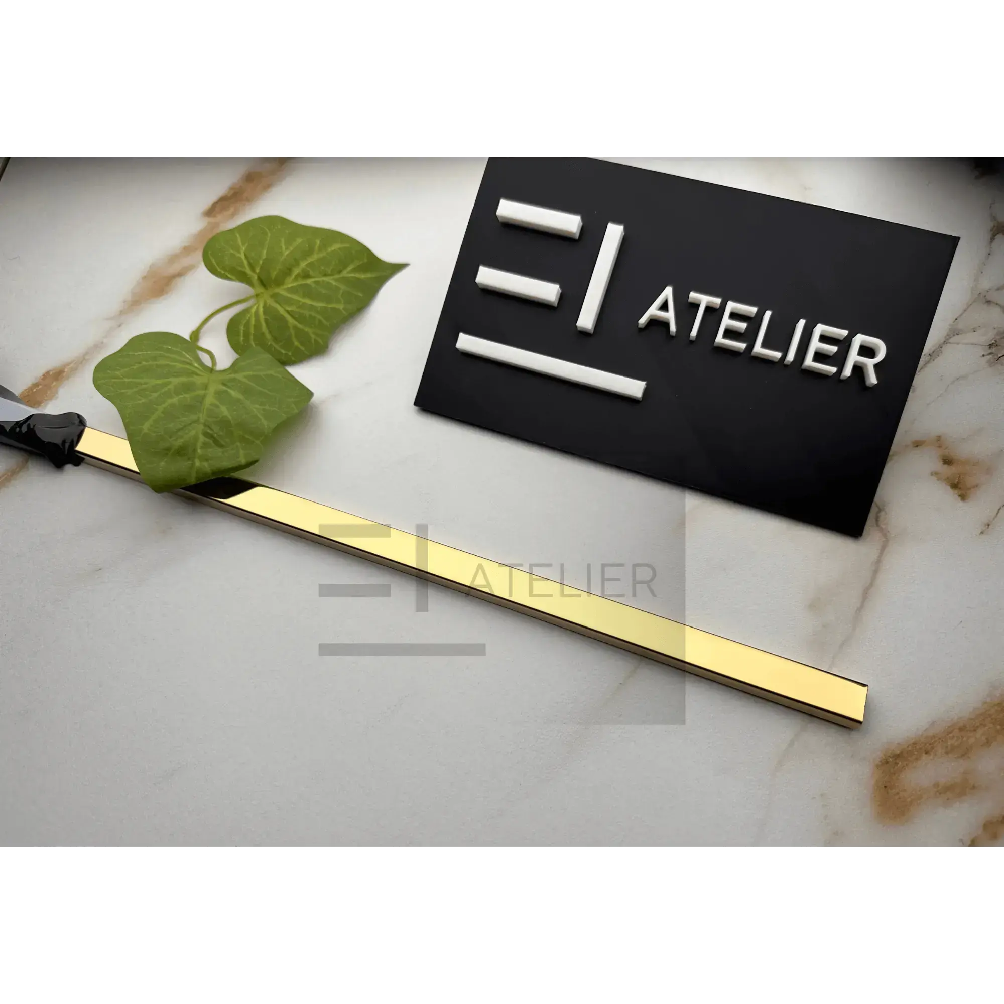 Profil U Auriu Lucios 15mm EL Atelier 