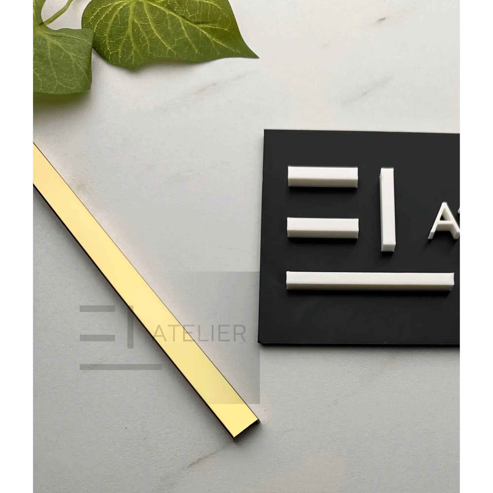 Profil Inox U Auriu Lucios EL Atelier Premium Design Interior