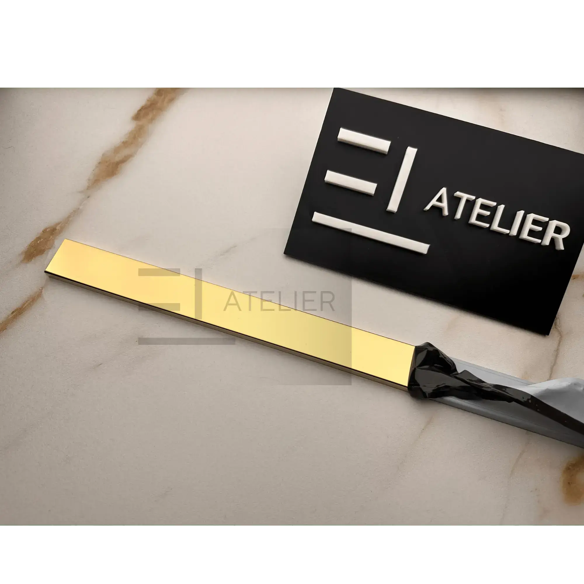 Profil Inox U Auriu Lucios EL Atelier