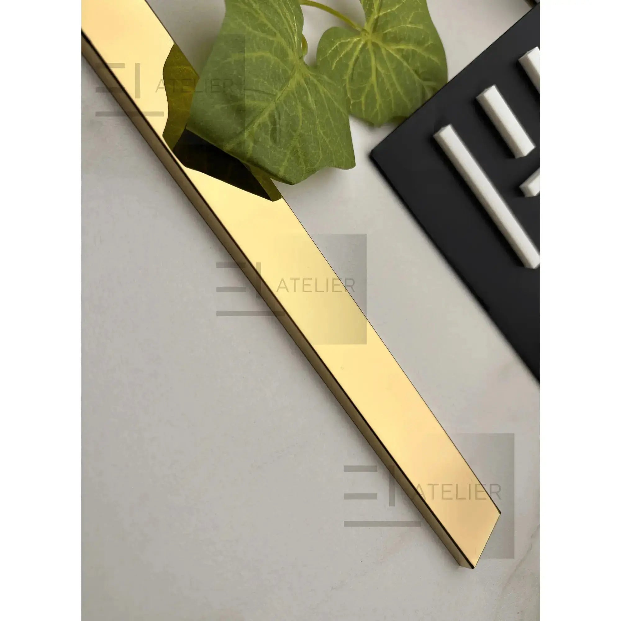 Profil Inox U Auriu Lucios 30mm EL Atelier