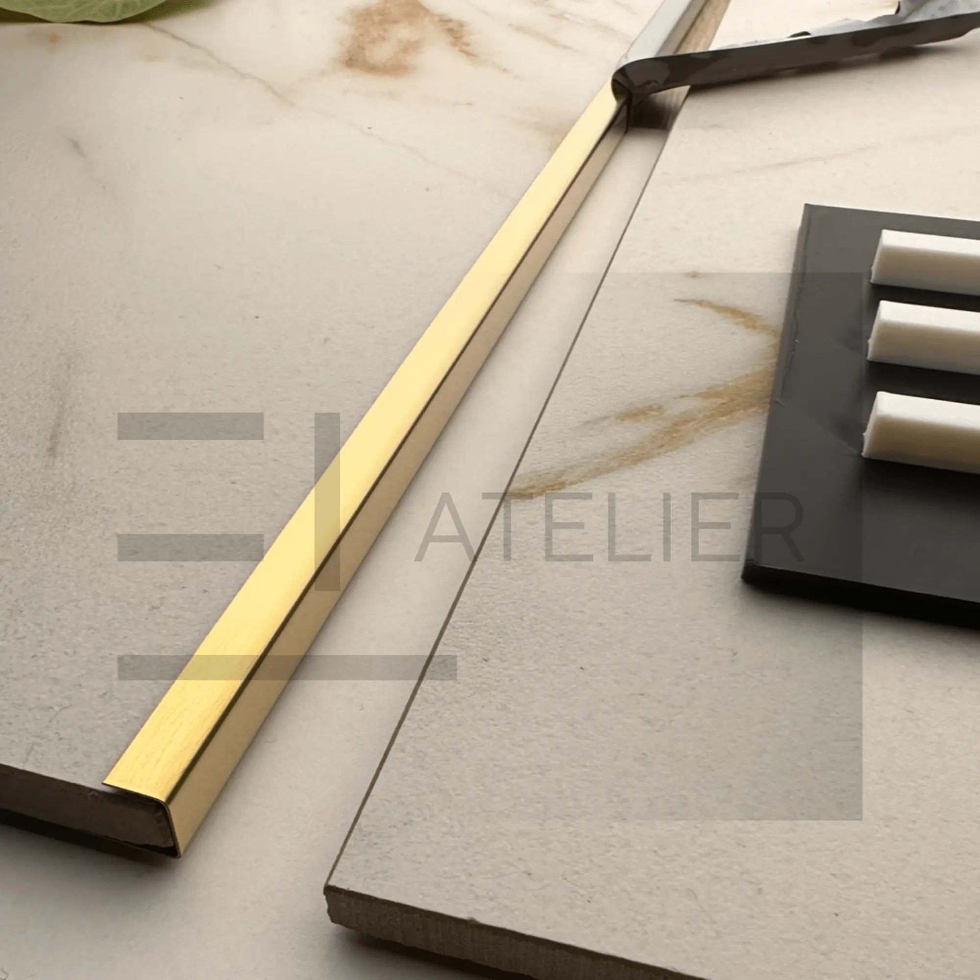 Profil Gresie 10mm Auriu Inox