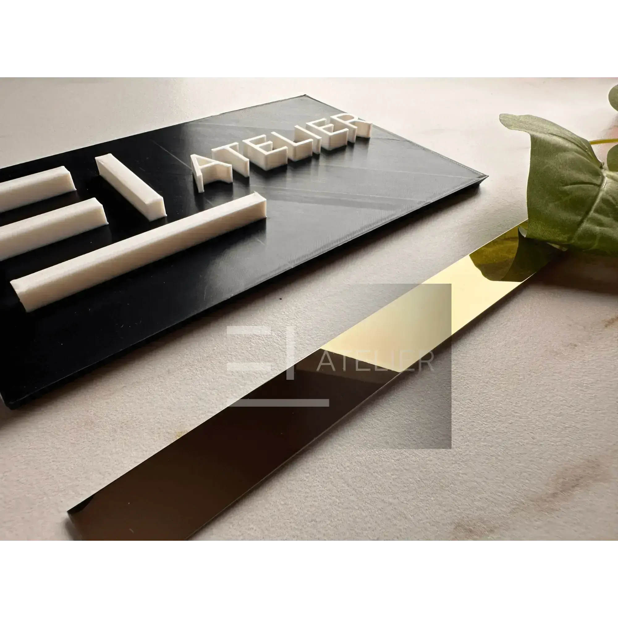 Profil Decorativ din Inox Platbanda Bronz (Rose-Gold) Lucios EL Atelier