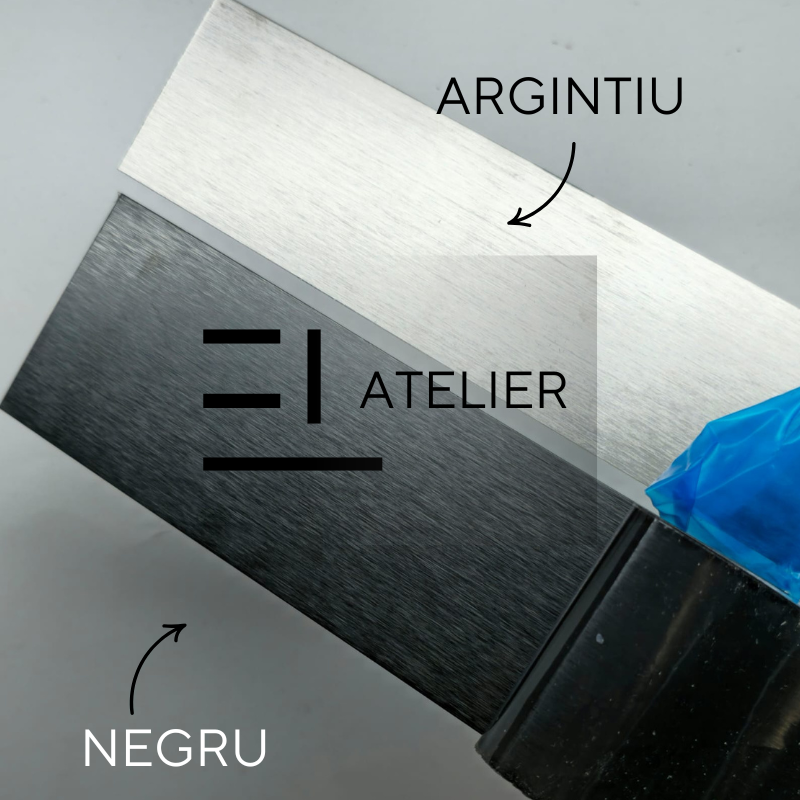 Profil Platbanda Inox Argintiu Mat si Negru Mat