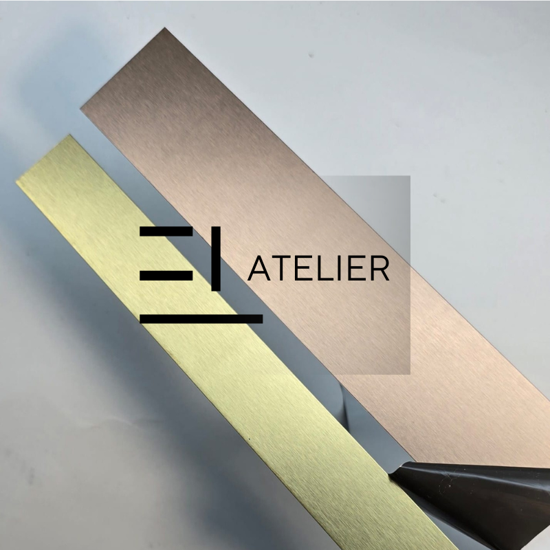 Profil Platbanda Inox Bronz ( Rose-Gold ) Mat si Profil Platbanda Inox Auriu Mat