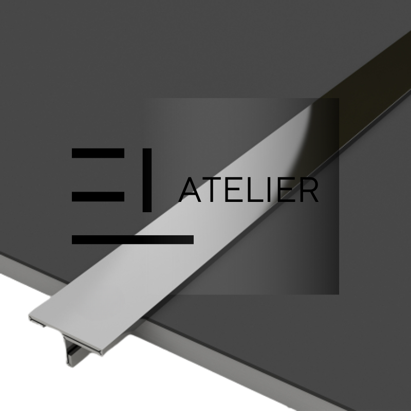 Profil T Inox Argintiu Lucios 15mm x 2700mm - Design Interior