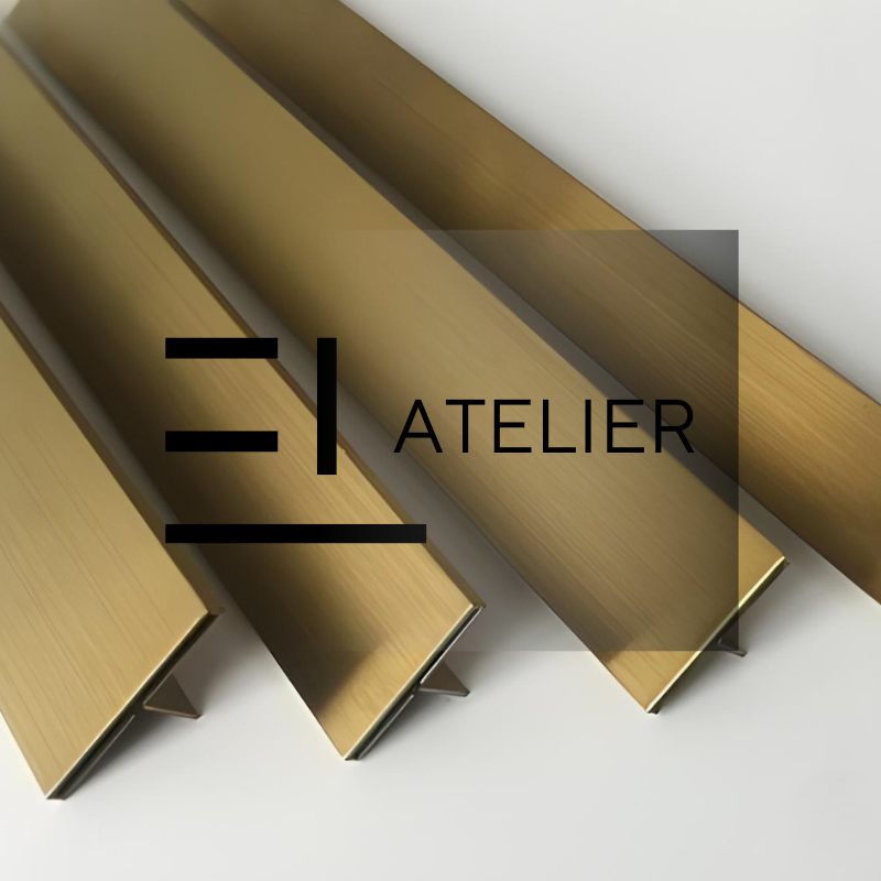 Profil T Inox Auriu Mat 15mm x 2700mm - Design Interior